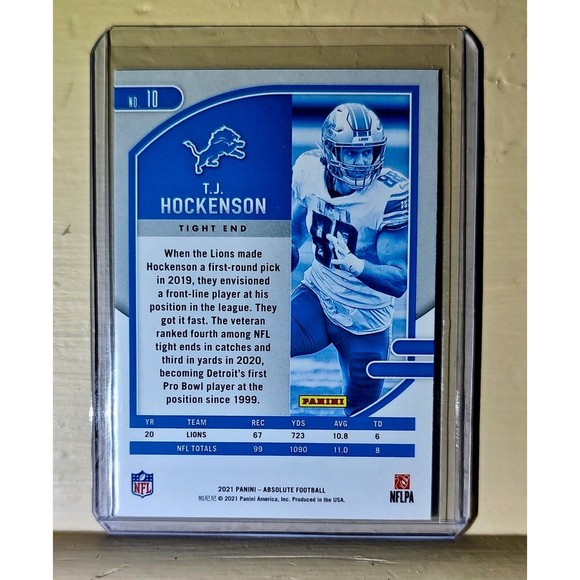 T.J. Hockenson 2021 Panini NFL Absolute Football #10 Card - Picture 2 of 2